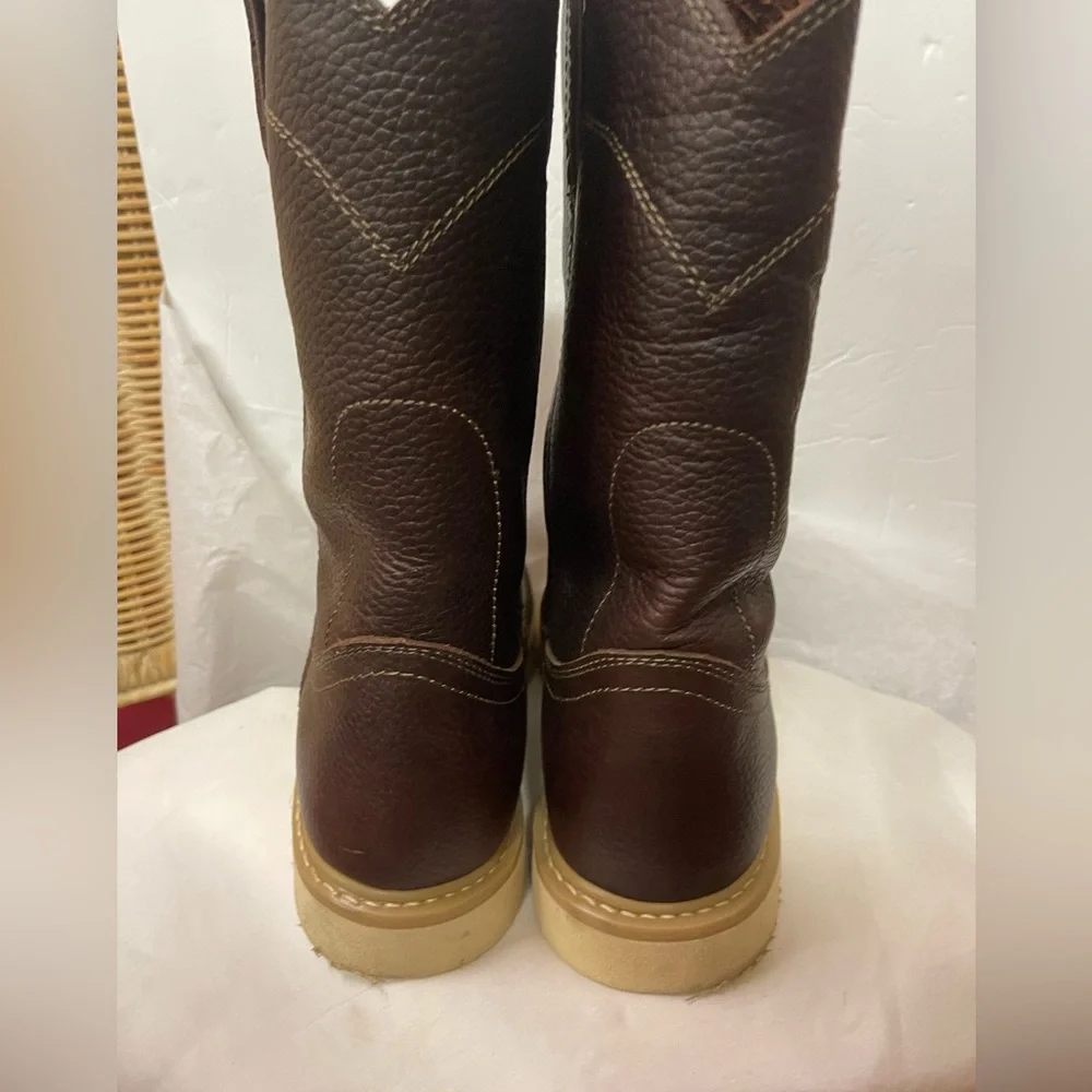 Justin Boots Original Dark Brown Leather Men's Boots Soft Toe Size 11 M NWT